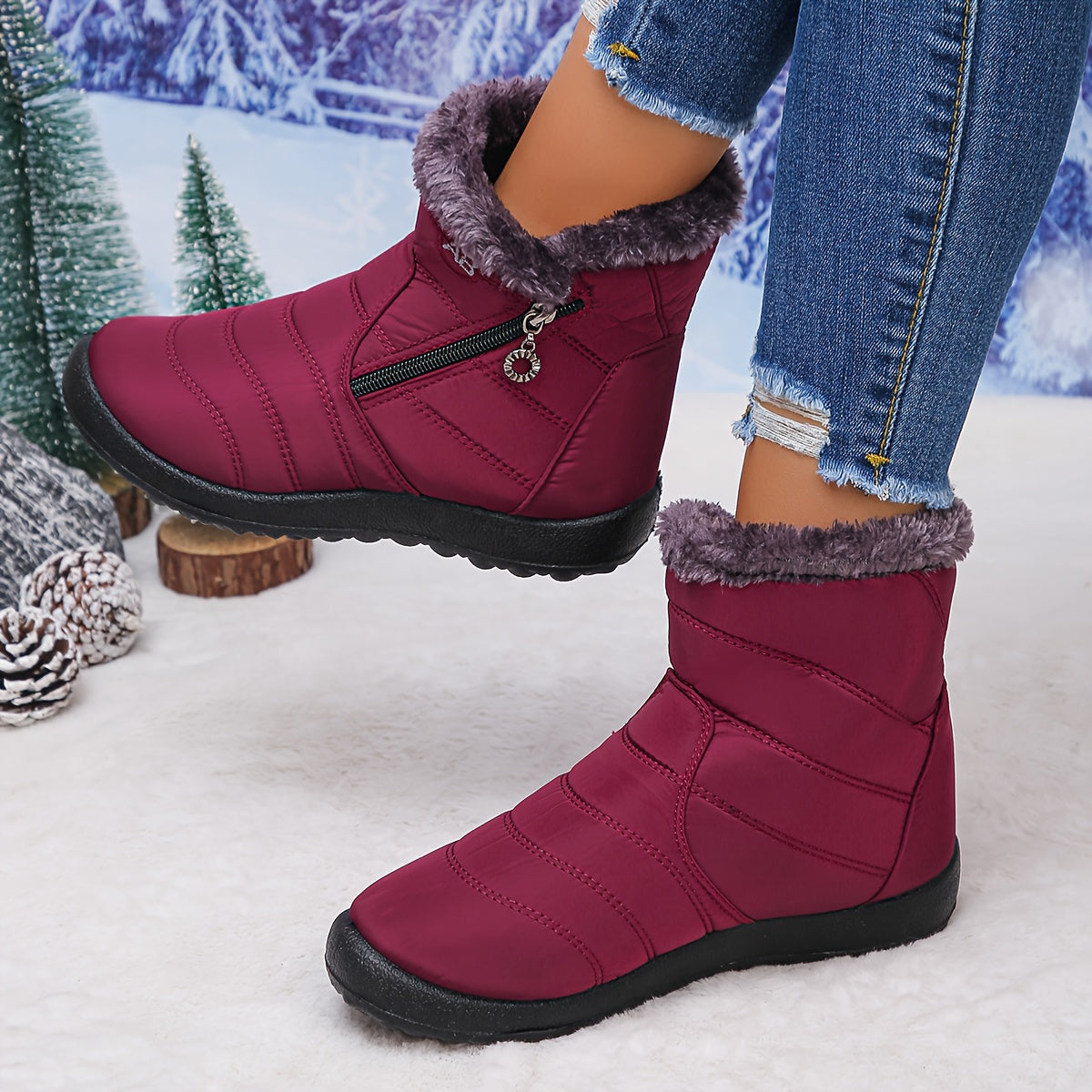 š„Last Day Promotion 50% OFF - Women's Cozy Winter Waterproof Anti-Slip Orthopedic Boots