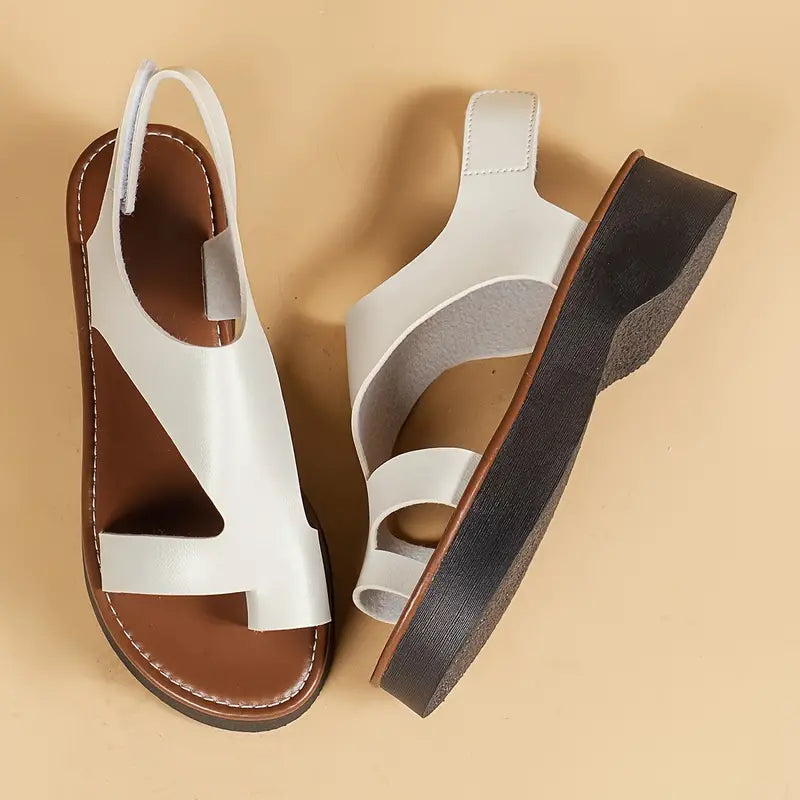 š„LETZTER AKTIONSTAG 50% RABATT - DAMEN ORTHOPĆDISCHE KEILSANDALEN AUS LEDER MIT PLATEAUSOHLE