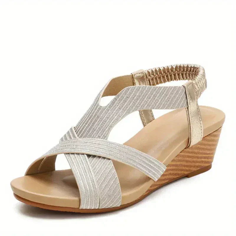 š„LETZTER AKTIONSTAG 50% RABATT - DAMEN ORTHOPĆDISCHE KEILSANDALEN AUS LEDER MIT PLATEAUSOHLE
