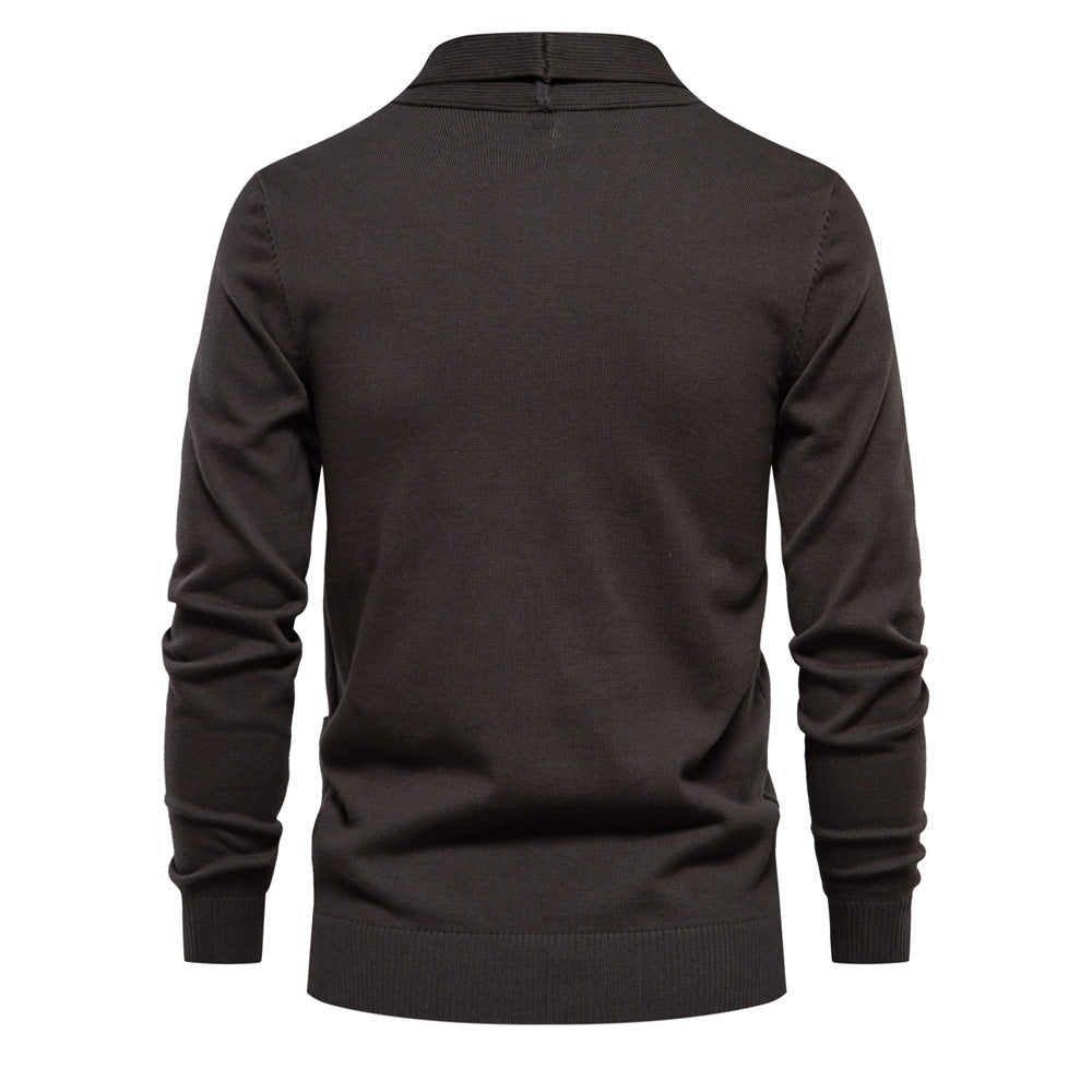Cardigan Homme Décontracté Col V Ouvert Style Vintage
