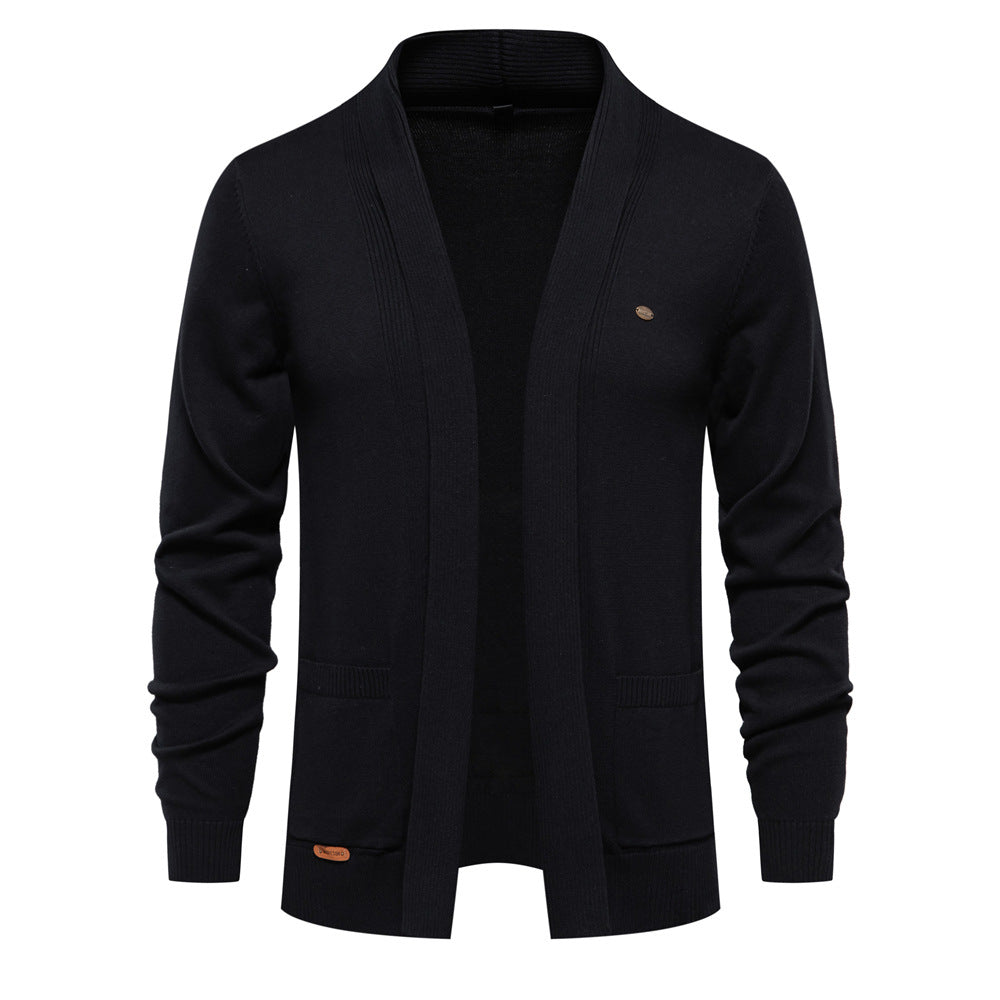 Cardigan Homme Décontracté Col V Ouvert Style Vintage