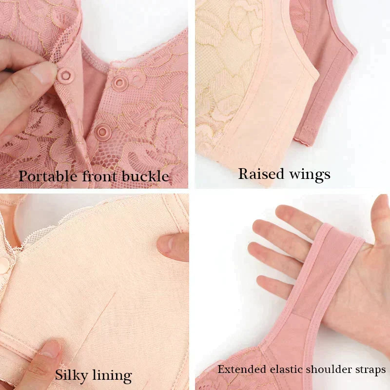 ✨Dernier jour : 1 acheté, 1 offert✨ Soutien-gorge à fermeture avant en dentelle florale