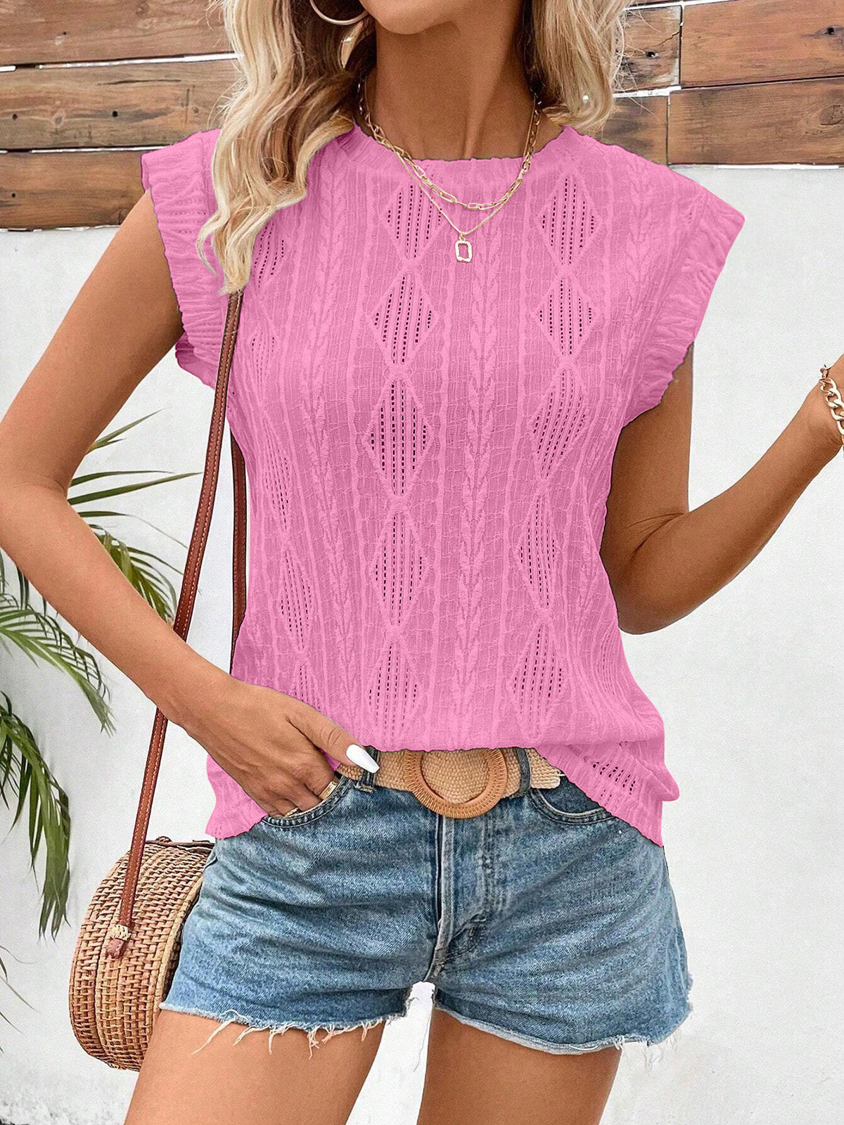 ✨T-shirt classique d'été jacquard à rayures pour femme